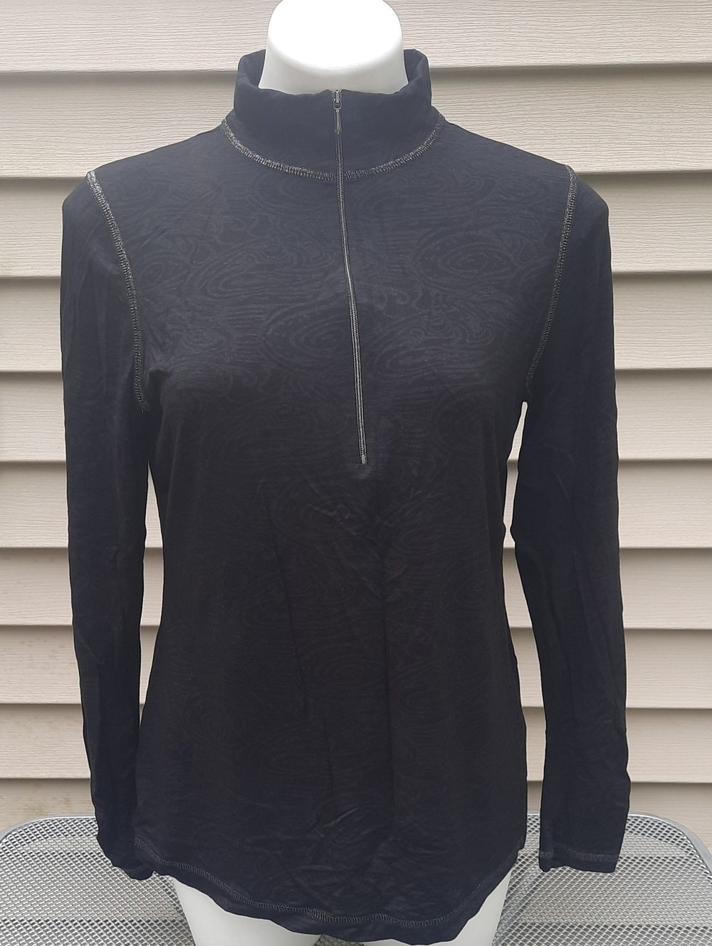 Sno Skins Black Swirl Pattern 1/4 Zip Pullover